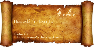 Huszár Leila névjegykártya